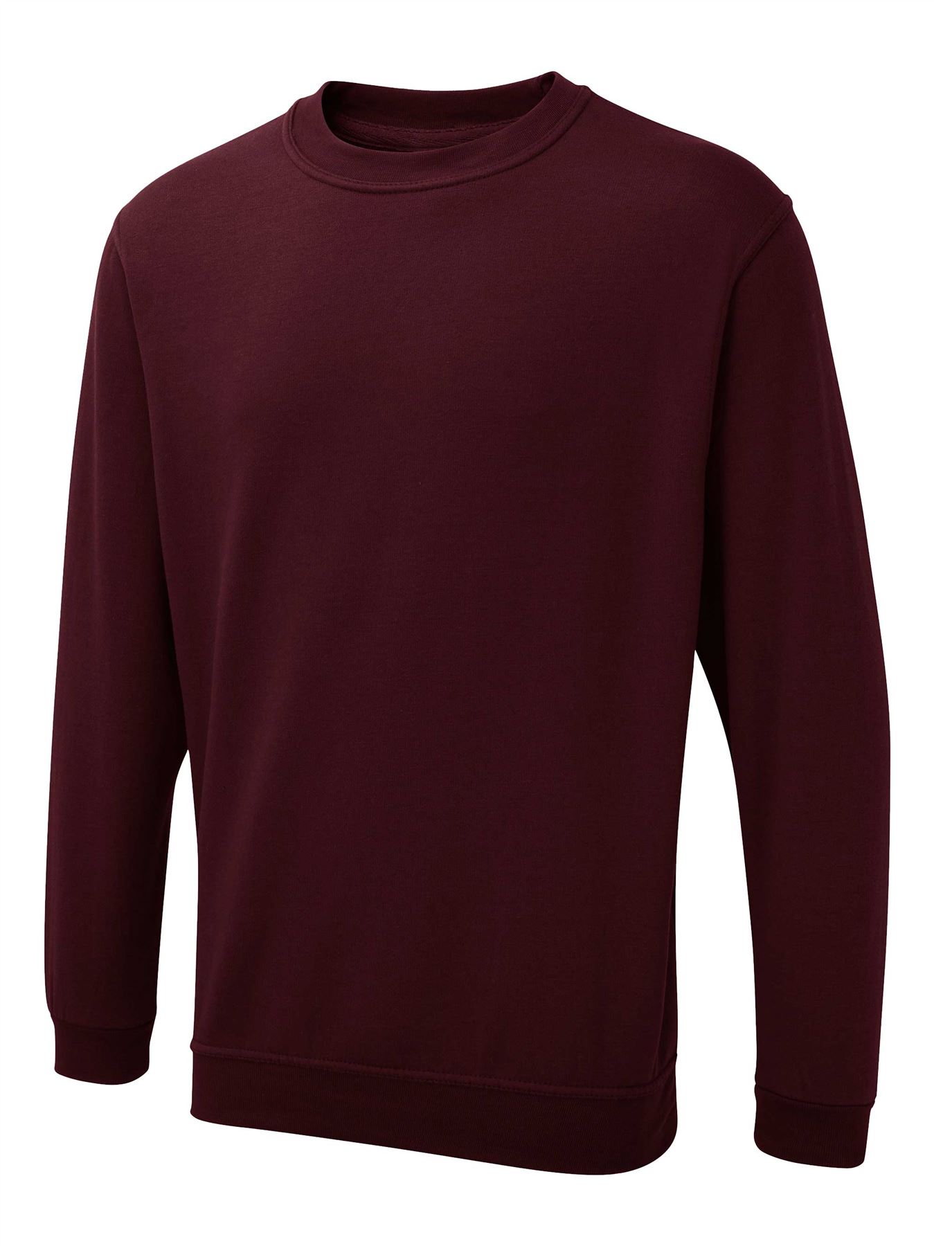 Uneek Unisex UX Sweatshirt - Maroon, Size 4XL, 50% Polyester 50% Cotton