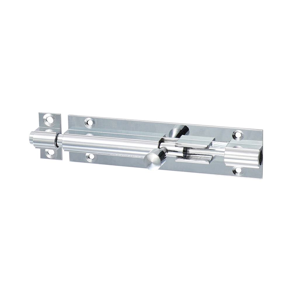 Timco - Verrou coulissant droit chromé, 100 x 25mm