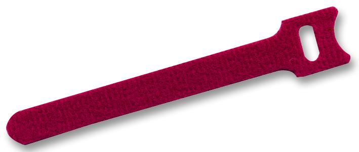 PRO POWER Cintas de Cable de Gancho y Bucle, 200mm x 16mm, Rojo, Pack de 10