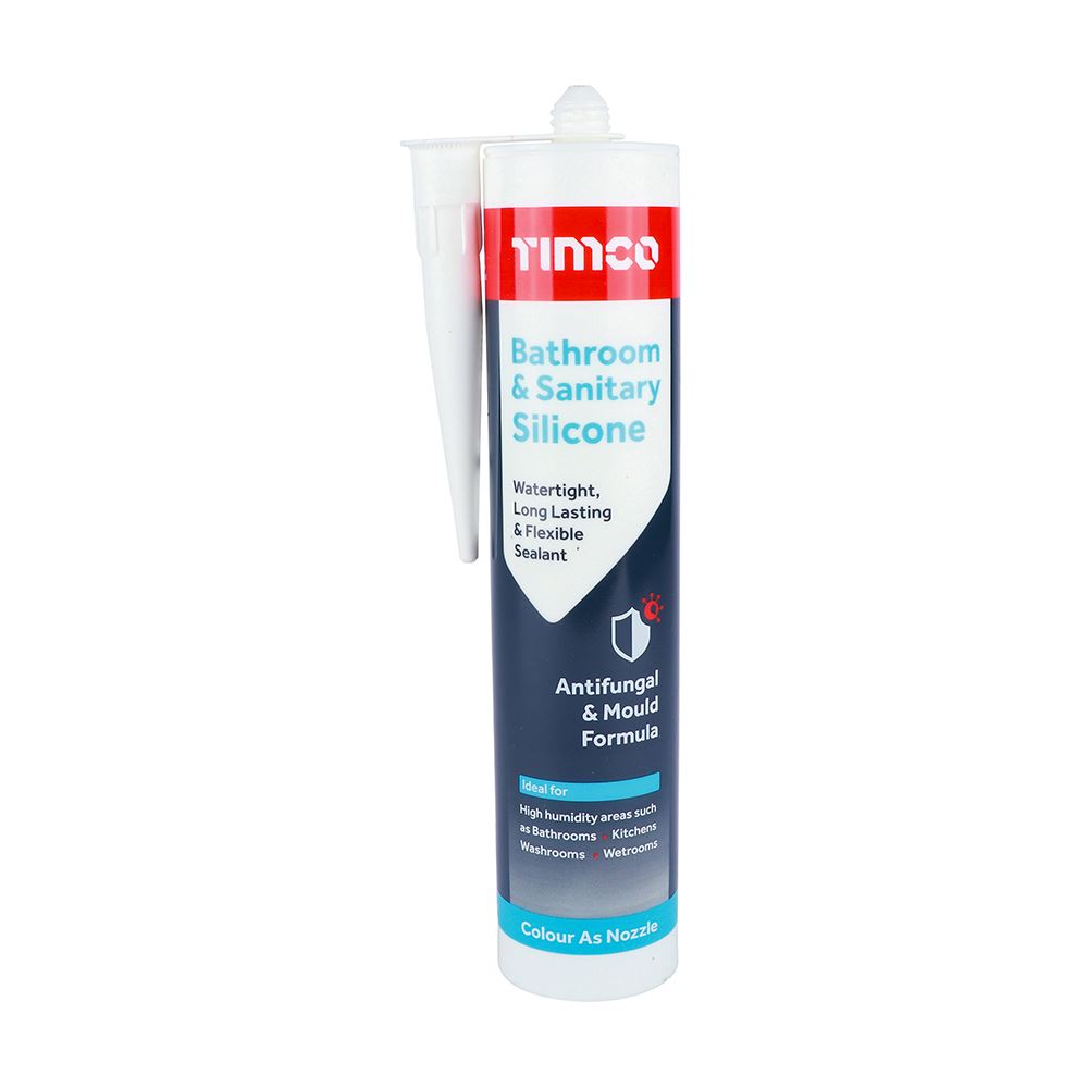 Timco Σιλικόνη Μπάνιου & Σαγιονάρ - Λευκή, 300ml