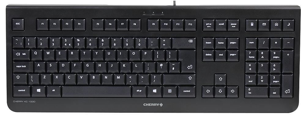Clavier USB filaire CHERRY KC 1000, Noir