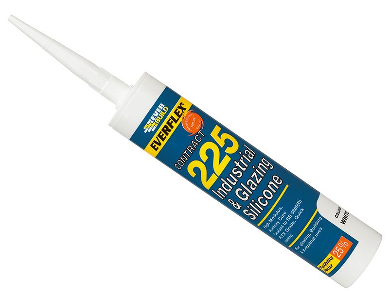 Everbuild Sika Everflex® 225 Industrial Glazing Silicone, Black, 295ml