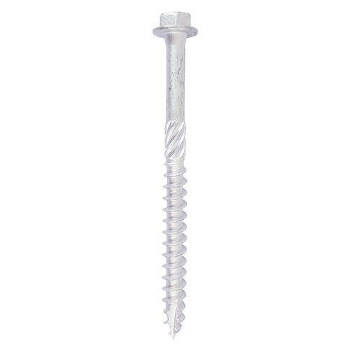 Timco Hex Flange Timber Screws, Exterior Silver Organic, 6.0 x 60mm (10-Pack)