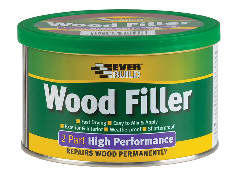 Everbuild Sika 2-Part High-Performance Wood Filler, Redwood, 500g