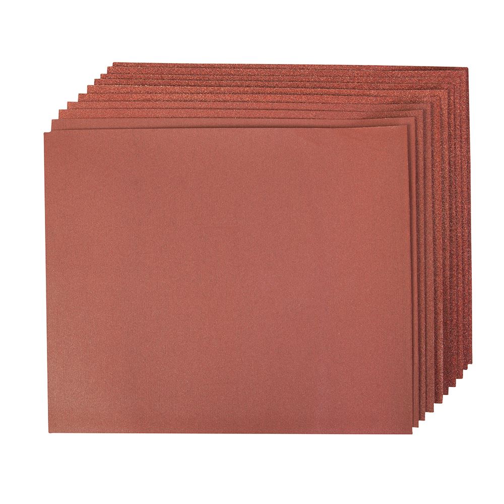 Silverline Aluminium Oxide Hand Sheets, Assorted Grits, 10-Pack