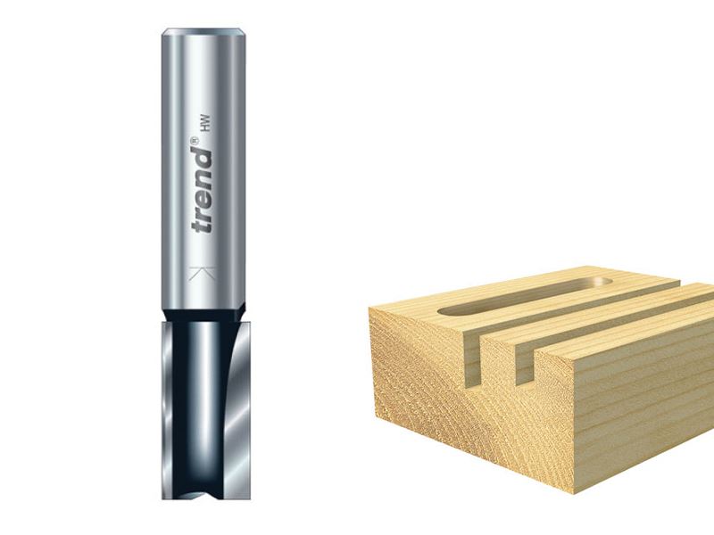 Trend TR37 Fresas de Duas Pás TCT, 12mm x 63mm, Cabo Longo