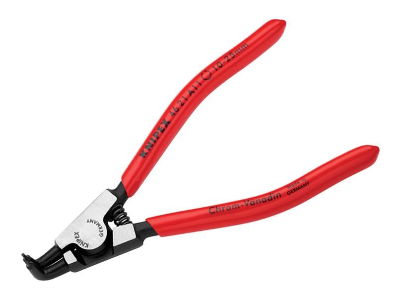 Knipex 46 21 A11 Circlip Pliers - External, 90° Bent Tip, 10-25mm