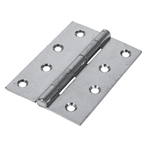 Timco Butt Hinge, Zinc, Fixed Pin, 100 x 70mm, 2-Pack