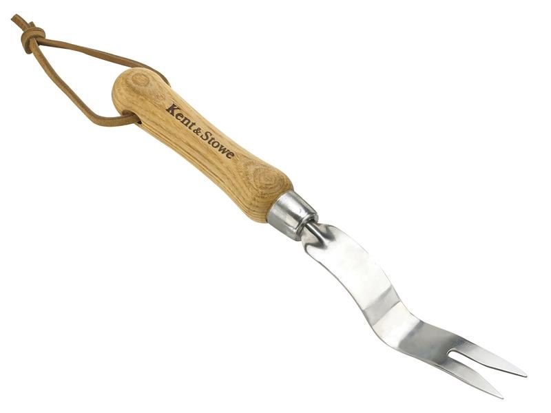 Kent & Stowe Stainless Steel Daisy Grubber, FSC Ash Handle, 30cm