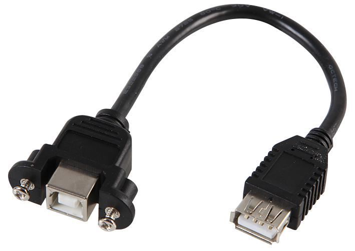Pro Signal USB 2.0 B na A panelový adaptér, 160mm, černý