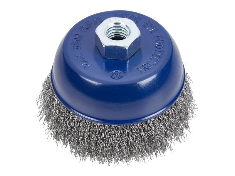BlueSpot Tools Steel Wire Cup Brush, 100mm, M14 x 2