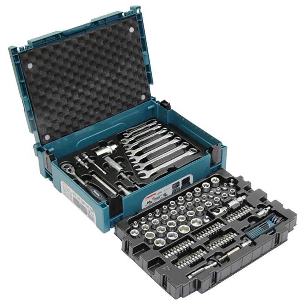 Makita - Tacair Uirlisí Lámha Cothabhála 120 Píosa i gCás MakPac (E-08713)