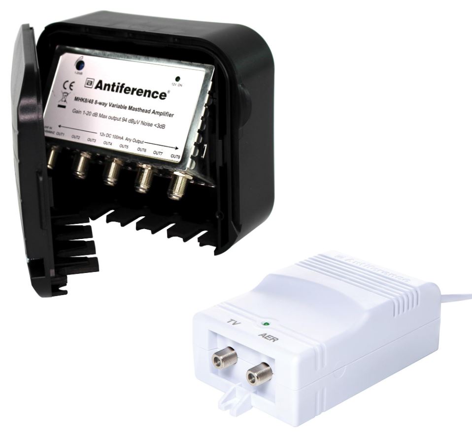 ANTIFERENCE - Kit Penguat Masthead Siri 75, 1 Masuk/8 Keluar