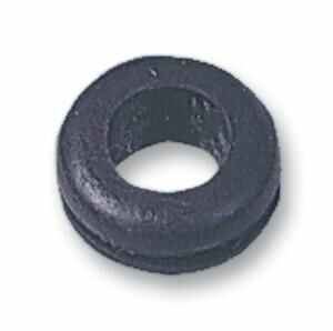 PRO POWER Black PVC Cable Grommet, 4mm Cable Diameter, 100 Pack