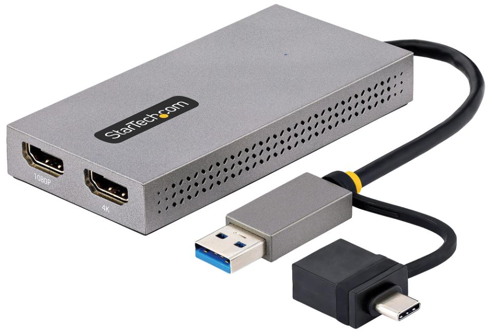 STARTECH Adaptateur USB-A/C vers Double HDMI, 4K UHD & 1080p