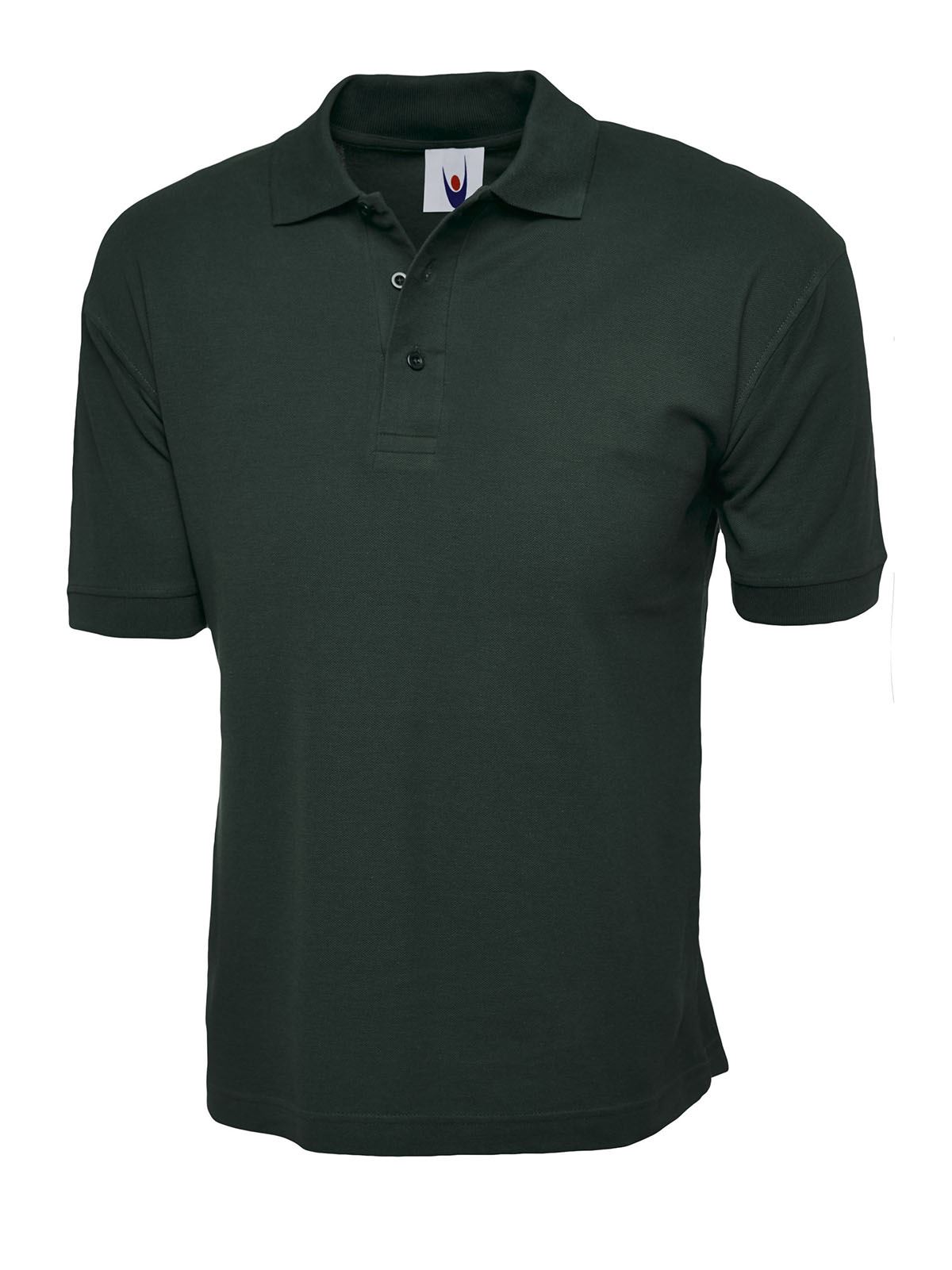 Uneek Unisex Cotton Polo Shirt, Bottle Green, Size XS
