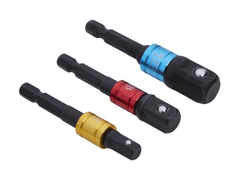 BlueSpot 3-Piece Colour-Coded Impact Socket Adaptor Set