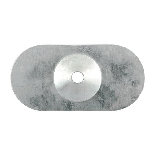 Timco - Plat Tekan Oval Logam - Bergalvani (Saiz 82 x 40 - 50 Keping)