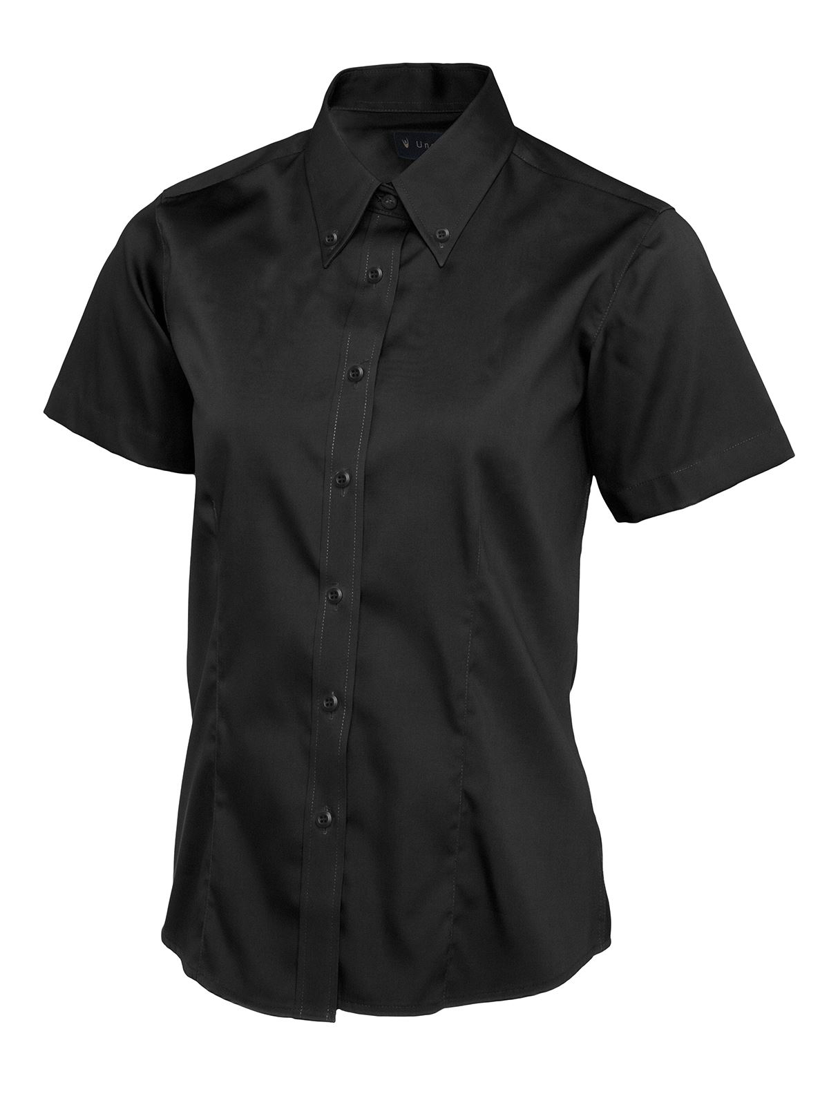Uneek Women's Pinpoint Oxford Shirt - 70% Cotton - Black - Size M