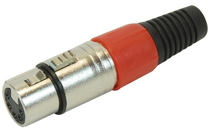 Pro Signal - Prise XLR 5 pôles avec relief de câble rouge