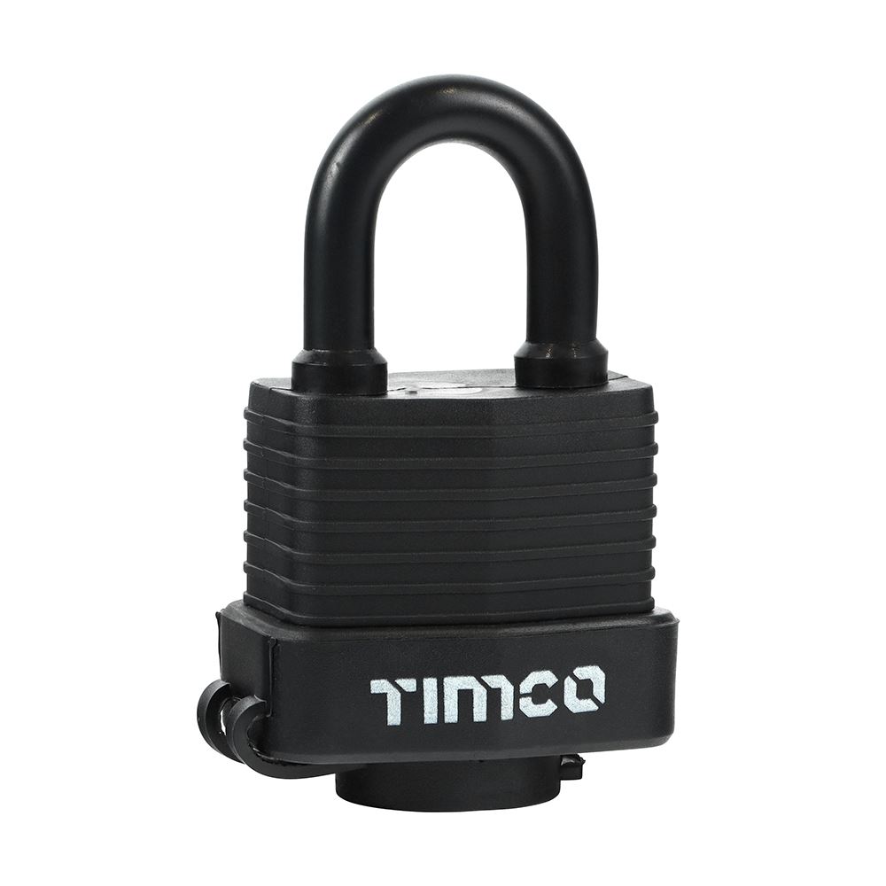 Timco Candado Resistente a la Intemperie, 40mm, Cubierta de Vinilo, 3 Llaves