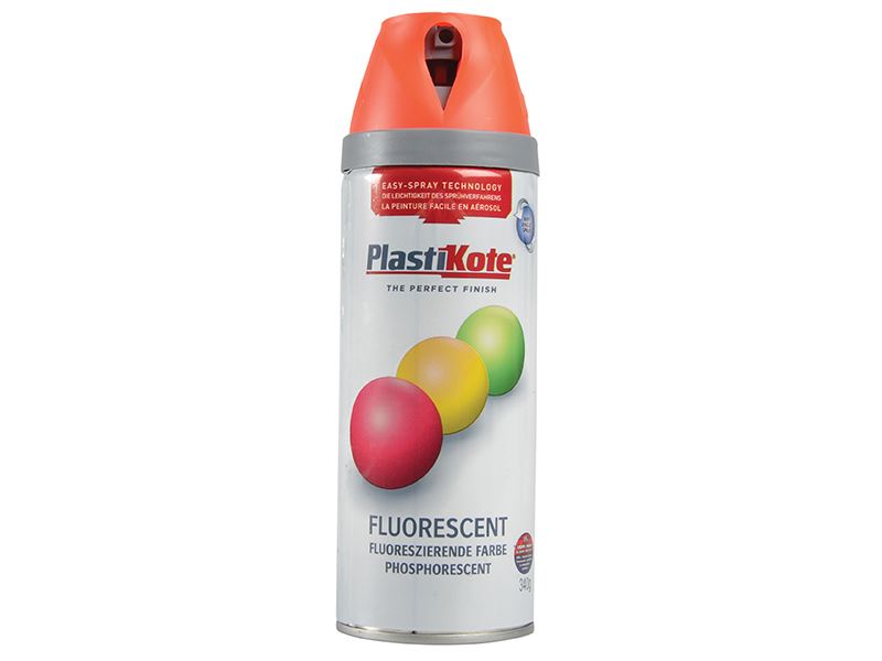 PlastiKote - Sembur & Pusing Oren Pendarfluor 400ml