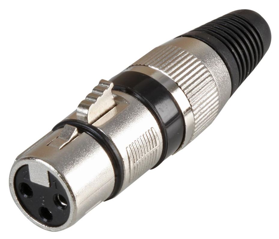 PRO SIGNAL 3P XLR Zásuvka, kabelové uchycení