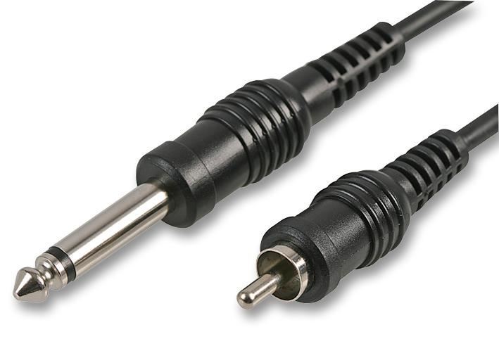 PULSE 6,35mm (1/4 Zoll) Mono-Klinke auf Phono (RCA) Kabel, 1,2m Schwarz