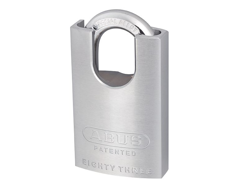 ABUS 83/50mm Chrome Plated Brass Padlock, Hardened Steel Shackle