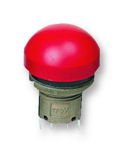 ITW Switches Dome Momentaire Schakelaar, Rood, IP67, SPDT