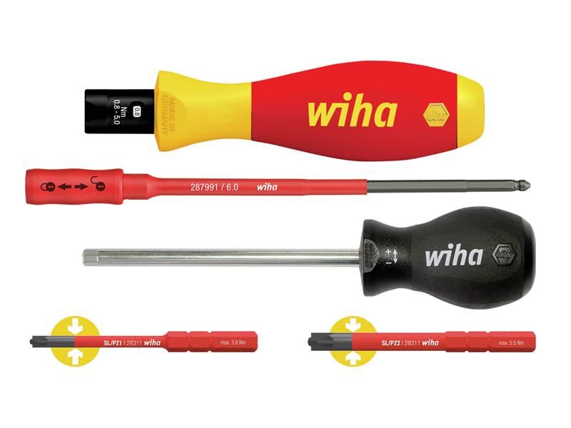 Wiha TorqueVario-S Electric Screwdriver Set, 5-Piece