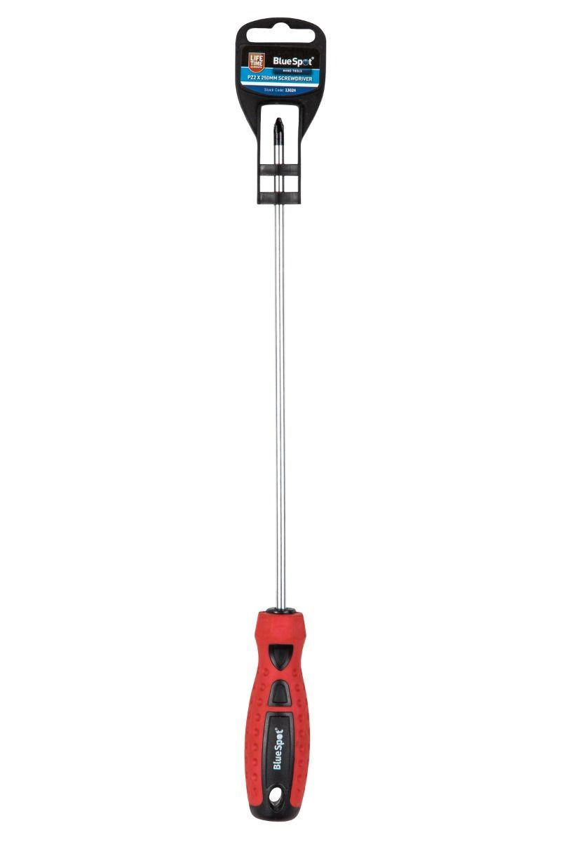 Blue Spot Tools Cacciavite PZ 2 x 250mm in Acciaio al Cromo Vanadio