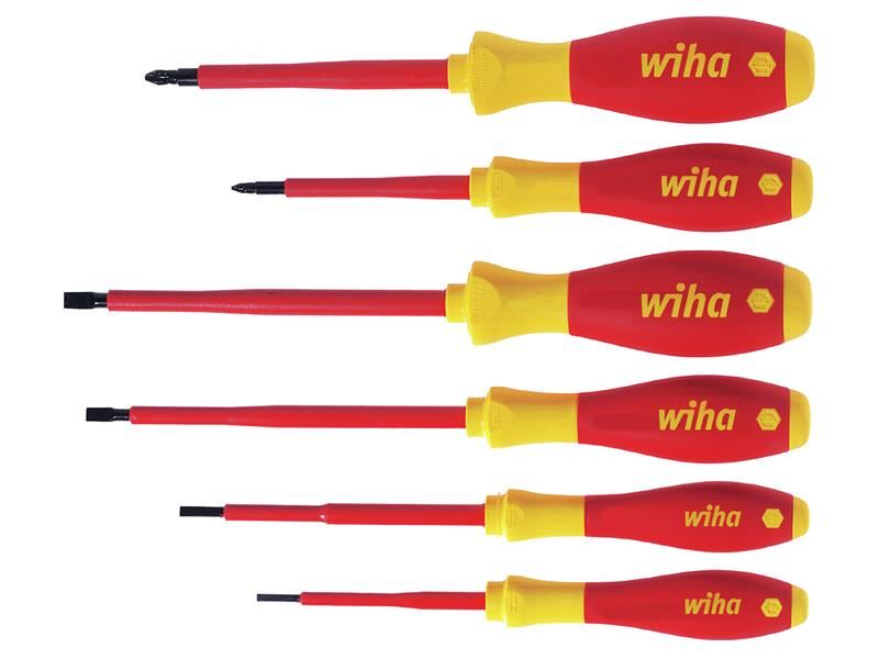 Wiha SoftFinish® Electric Screwdriver Set, 6-Piece, 1000V AC