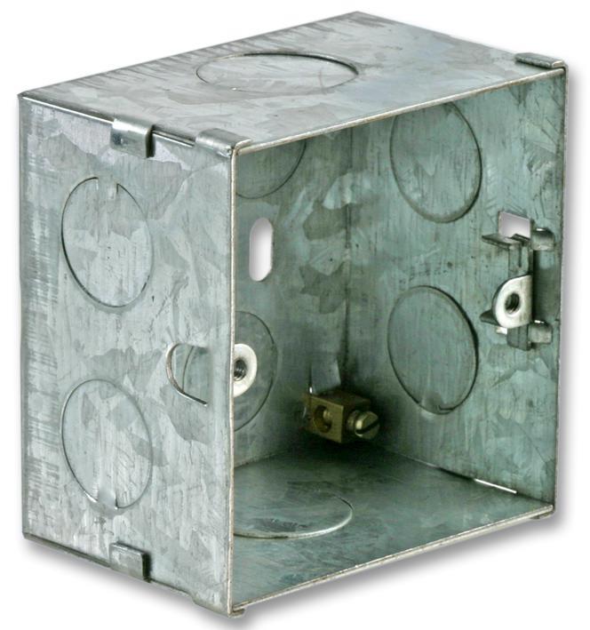 PRO ELEC Scatola di Deriva in Acciaio Zincato 1 Gang, Profondità 47mm