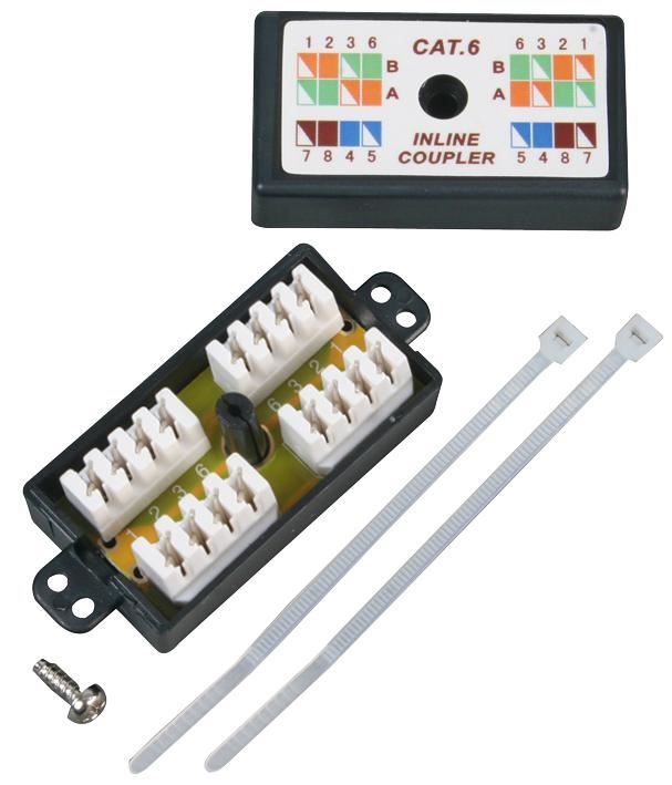 PRO SIGNAL Cat6 Inline Coupler, Black