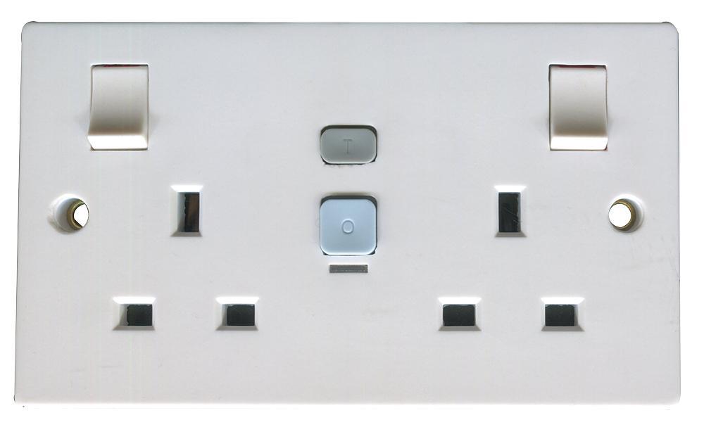 PRO ELEC - Sócán RCD 13A 2-Gang, 30mA, Bán