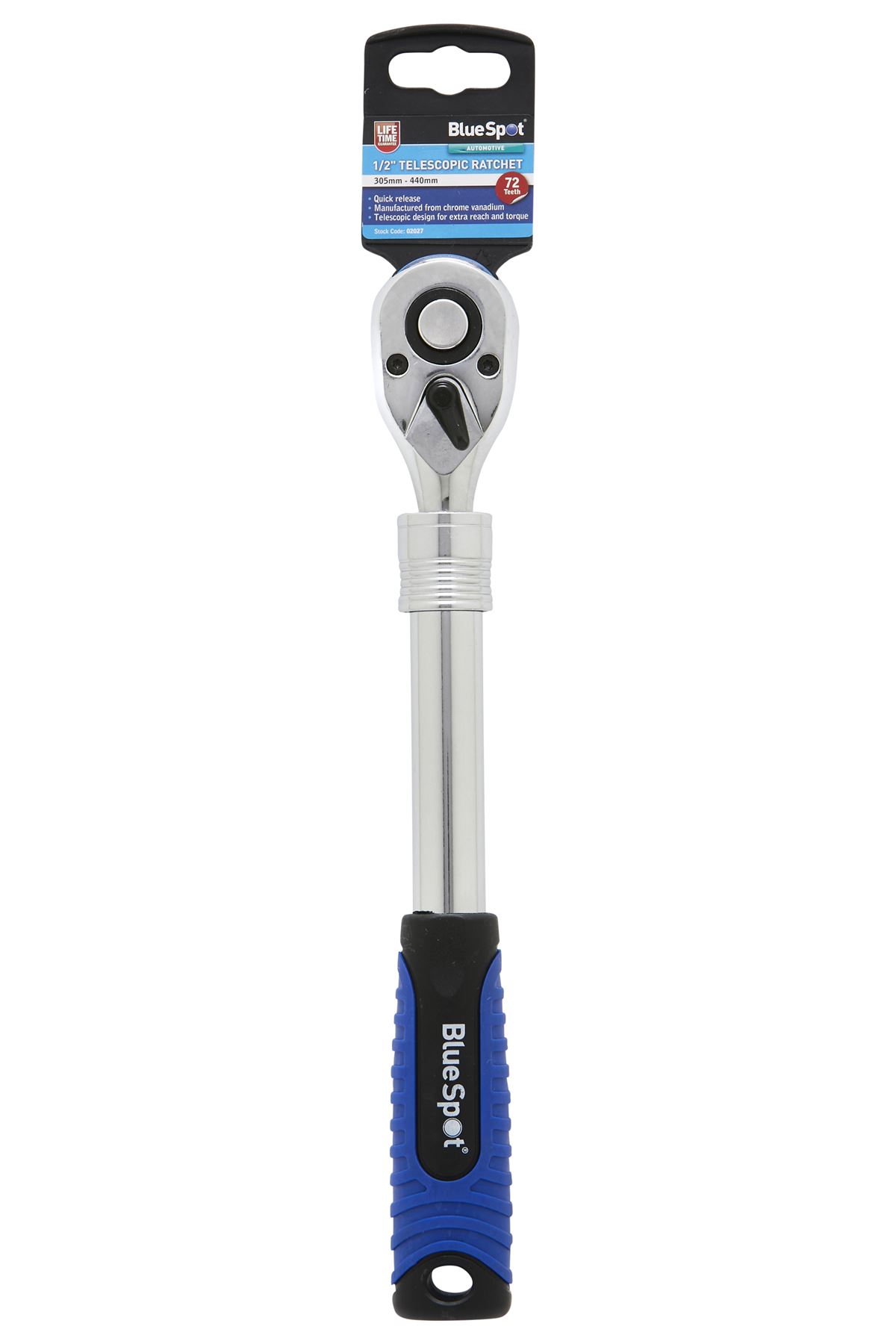Blue Spot Tools 1/2吋伸縮棘輪扳手 (305mm-440mm) (72齒)