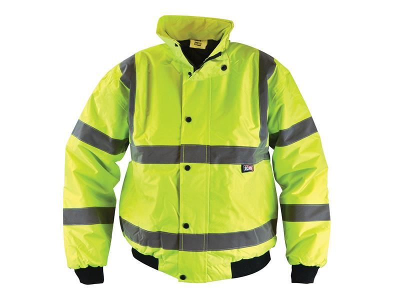 Scan – Jaket Bomber Hi-Vis Kuning Tahan Air – XL (48in)