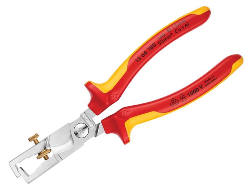 Knipex VDE StriX Isolierabisolierzange mit Kabelschere, 180mm