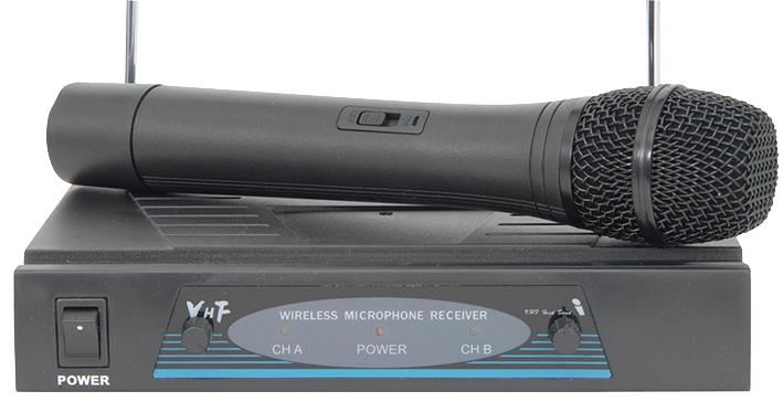 QTX SOUND מערכת מיקרופון VHF אלחוטי נייד, 173.8MHz