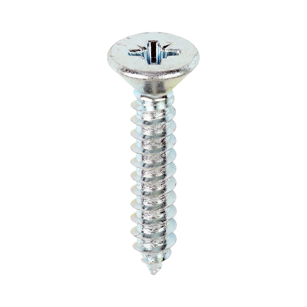 Timco Countersunk Zinc Self-Tapping Screws 10 x 1, PZ2 (Pack of 200)