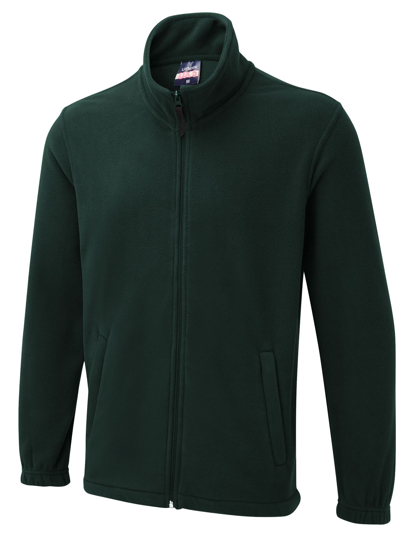 Uneek UX Full Zip Fleece, Bottle Green, 2XL