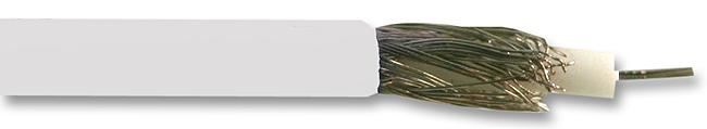 Van Damme Miniature 75 Plasma Grade Video Coaxial Cable, White, 100m