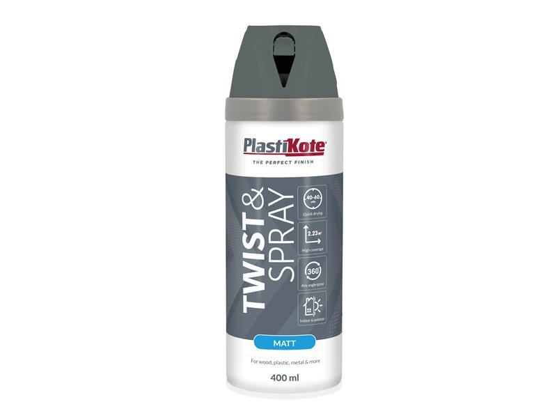 PlastiKote Twist & Spray Cat Matt 400ml Keluli Biru