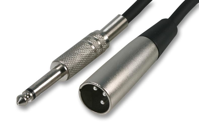 PRO SIGNAL Kαλώδιο 6.35mm Mono Jack σε 3-Pin XLR, 5m, Μαύρο