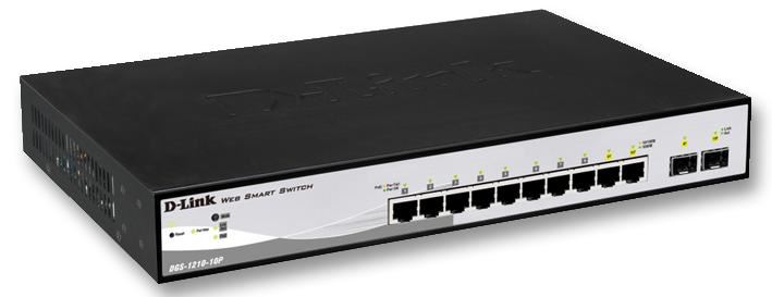 D-LINK - 10端口千兆PoE智能管理交換機 - 8個PoE端口，無風扇設計