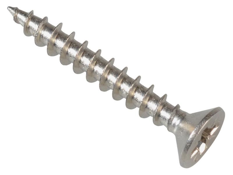 Vis à tête fraisée Pozidriv ForgeFix Acier Inoxydable A2, 3.5x25mm, Boîte de 20