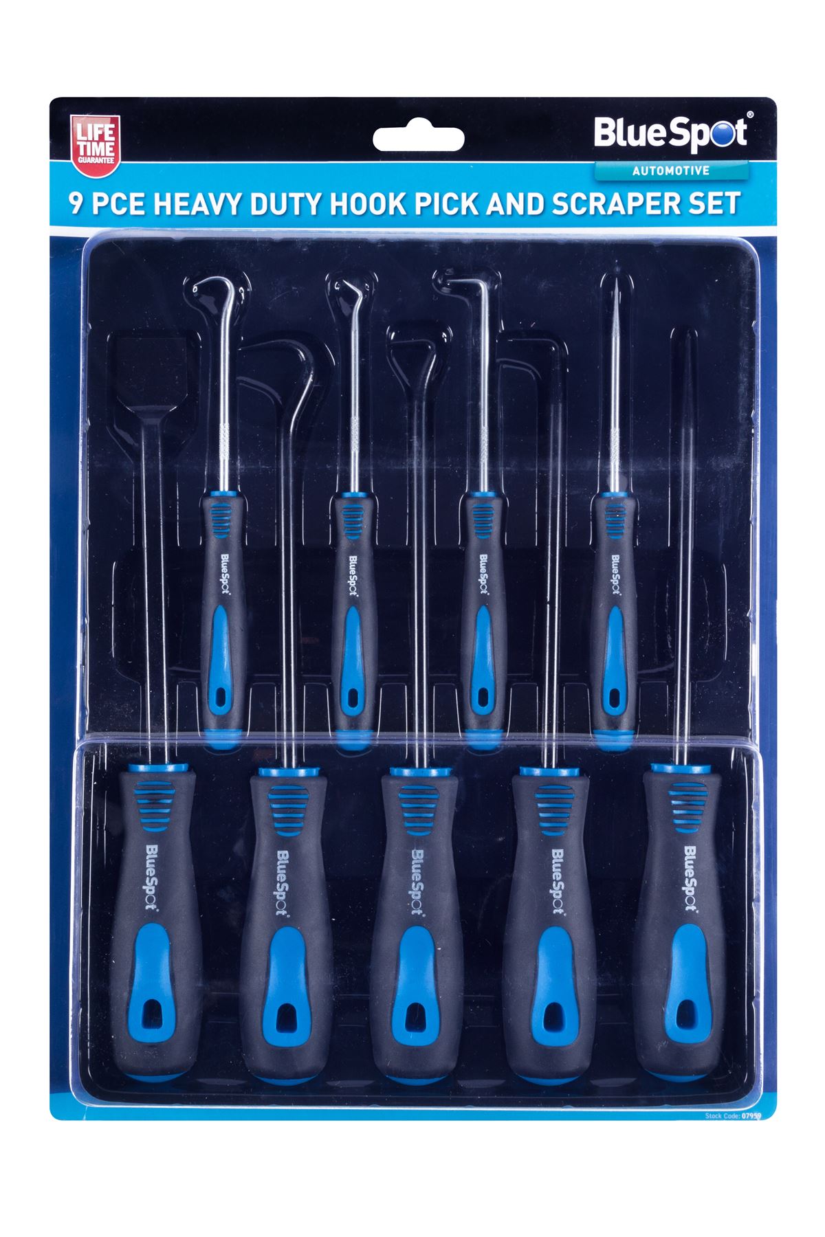 Blue Spot Σύνολο 9 Εργαλείων Hook Pick και Scraper - Χρωμιοβαναδίου