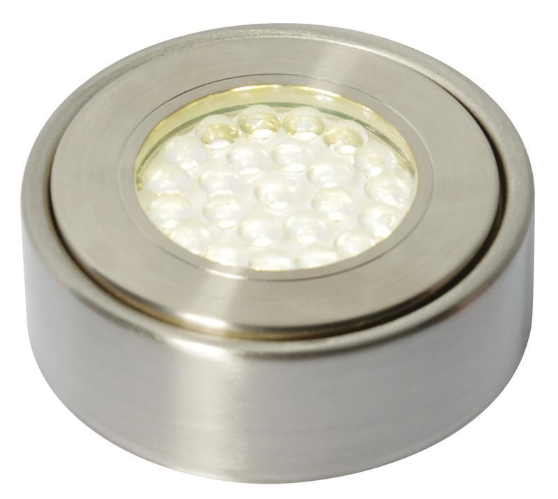 HiLo CULINA Laghetto - Luminaire LED circulaire pour armoire, finition nickel b