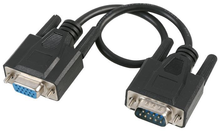 PRO SIGNAL 9-Pin Male naar 15-Pin Female VGA Adapter, 150mm